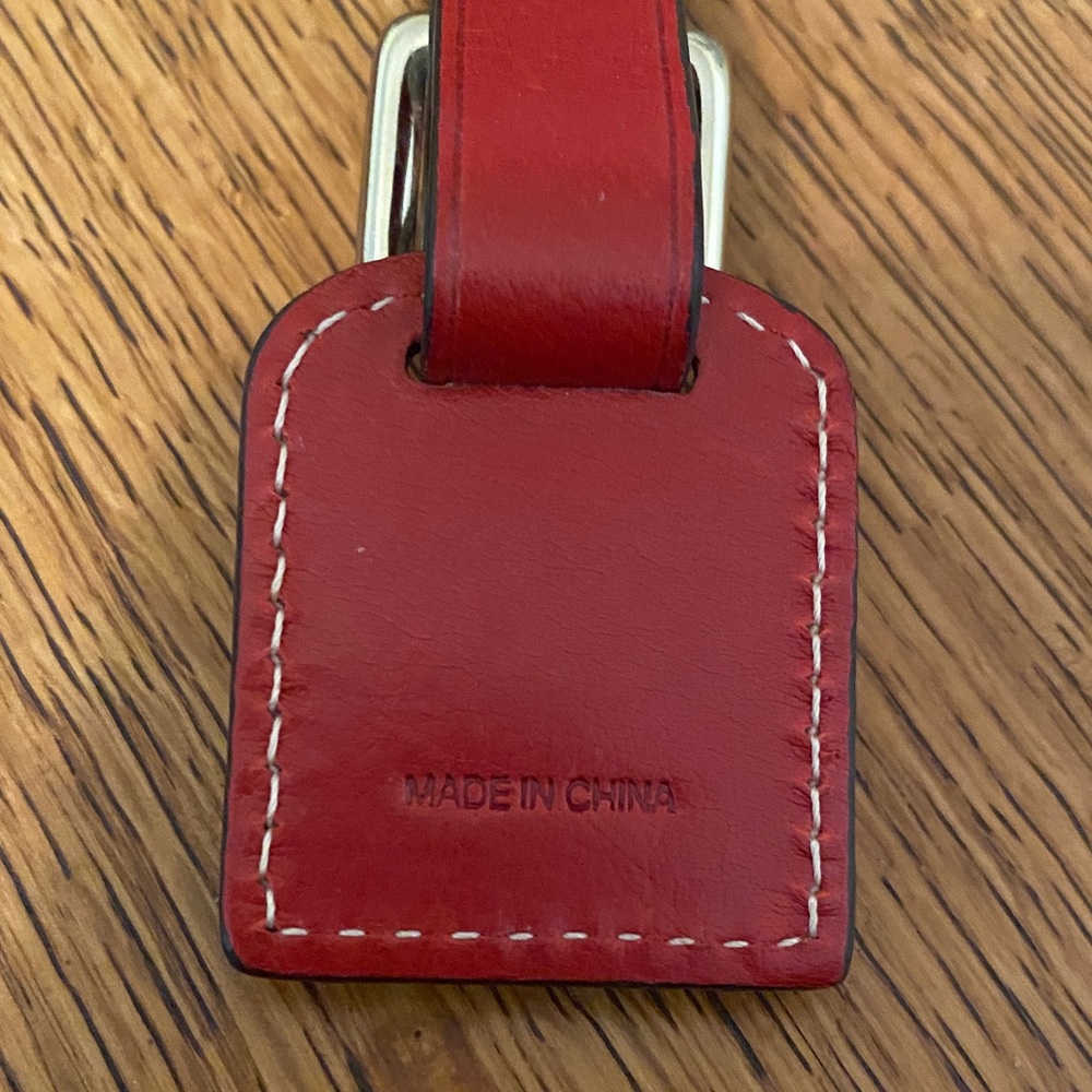 Dooney & Bourke Red Leather Key Fob/Purse Charm - Picture 7 of 10